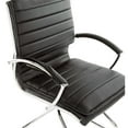 thumbnail image 6 of Guest Faux Leather Chair in Black with Chrome Base, 6 of 7