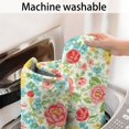 thumbnail image 5 of Pioneer Flower Floral Print Pattern Bathroom Rugs Mat, Non Slip Microfiber Bathroom Rug with Rubber Backing, Soft Mats for Bathroom Floor Tub Shower, 17"x47", 5 of 5