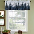 thumbnail image 4 of 2 Pack Valances for Windows, Forest Window Valances for Living Room/Bedroom/Bathroom, Dark Blue Fall Bird Vintage Farmhouse Tree Light Filtering Kitchen Curtain Valance Window Treatment 42"W x12" L, 4 of 9