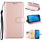 Compatible for Motorola Moto E6 Case,Fashion PU Leather Flip Folio Magnetic Wallet Case Cover with Card Slots&Cash