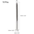 thumbnail image 2 of Uxcell M8 x 110mm Tornillos hexagonales de acero inoxidable para madera, paquete de 10, 2 of 5