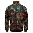 thumbnail image 3 of Chaqueta de hombre con estampado 3D de mural de lujo barroco retro, sudadera de exterior de aristocracia medieval, chaqueta de gran tamaño, abrigo, ropa de calle, 3 of 5