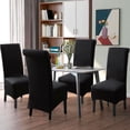 thumbnail image 3 of Large Chair Covers Waterproof,XL Chair Slipcovers with Elastic Bottom Furniture Protector Washable Anti-scratch Jacquard Stretch Chair Protector for Dining Room Hotel Banquet-4-A, 3 of 6