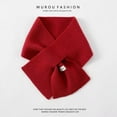 thumbnail image 2 of MIASHUI Women's Solid Color Knit Scarf, Scarf for Women, Casual Scarf for Fall and Winter, Soft Scarf for Women Red, 2 of 6