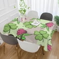 thumbnail image 5 of Coolnut St Patrick's Day Clover Tablecloth, Waterproof Washable Polyester Square Table Cover, Durable Tablecloth for Kitchen Dining Table Party Decor, 54"X 72", 5 of 7