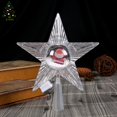 thumbnail image 4 of KG decoración navideña Noel Navidad en Stock adorno de estrella de Navidad de plástico de 18cm adorno para árbol de Navidad iluminado con pilas, 4 of 4