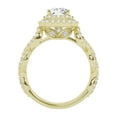 thumbnail image 2 of Unique Moments Lab Grown 2.50 ct Radiant Cut Diamond Halo Infinity Engagement Ring 10K Yellow Gold, 2 of 6