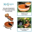 thumbnail image 2 of KoolScapes 5-Tier Solar Powered Cascading Fountain with Terracotta Clay Pots, Outdoor Water Feature for Garden Decor, 2 of 7