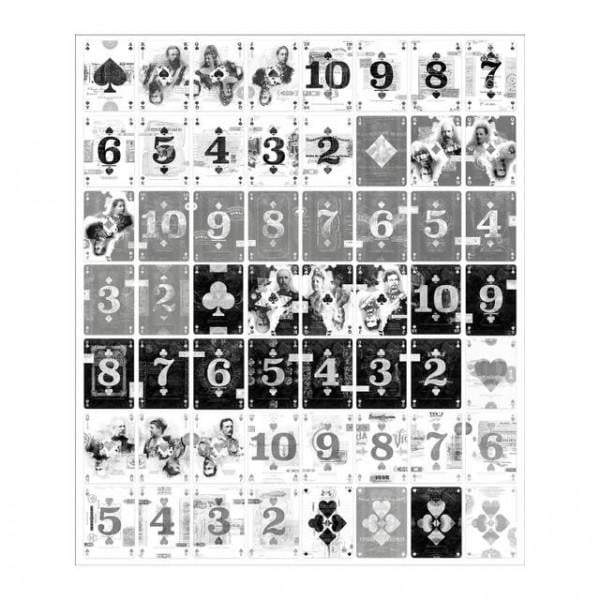 EPHEMERID Playing cards - White Collectors #1 B&W by Mr. Cup