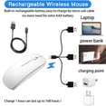 thumbnail image 4 of Wireless Computer Mouse Dual Mode Rechargeable 2.4G Super Slim USB Cordless Mice, 4 of 6