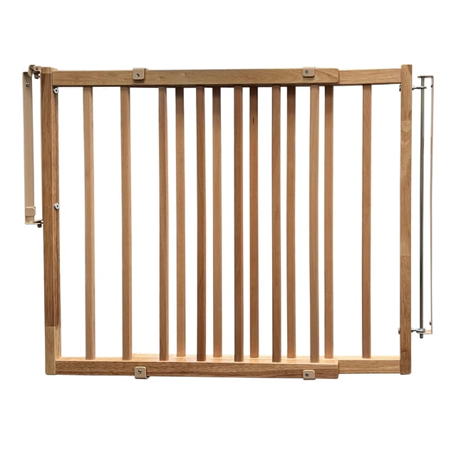 Cardinal Gates SS30 Puerta especial para escaleras para bebés - Puerta interior ajustable para perros - Puerta de seguridad de madera para niños y mascotas - Se puede instalar en ángulos - 27 a 42,5 p