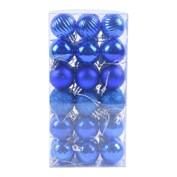 36 Uds. Bolas de Navidad inastillables antideformes de plástico decorativas brillantes bolas de Navidad para el hogar