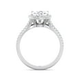 thumbnail image 3 of Guava - Moissanite Pear Shape Lab Diamond Halo Engagement Ring With PavÃ© Double Band, 3 of 4