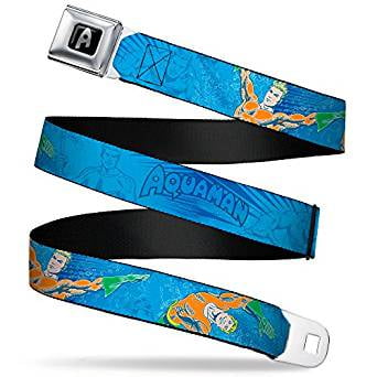 Seatbelt Belt - DC Comics - Aquaman V.3 Adj 24-38' Mesh New aqa-waq003