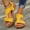Yellow, variant on Eltusu Women Platform Sandals, Open Toe Ankle Strap Non-Slip Beach Dress Sandals Shoes Black Size 9