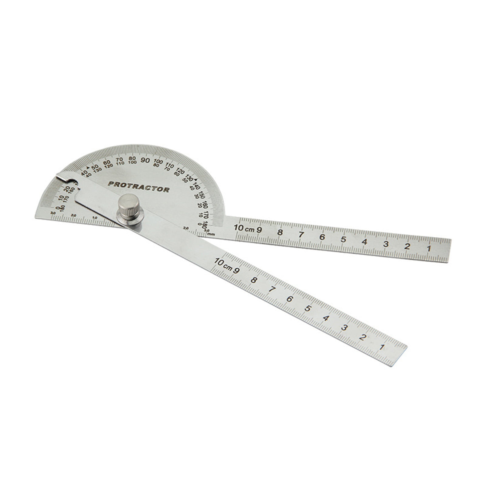 180 Degree Protractor Angle Ruler Stainless Steel  Woodworking Measuring Tool 