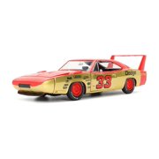 Jada Toys BIGTIME MUSCLE 1:24 1969 Dodge Charger Die-cast Car – Opening Doors, Hood, Trunk, Rubber Tires(Red/Gold)