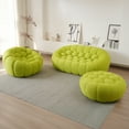 thumbnail image 5 of Sodrens 48.43" Bubble Couch,Modern Upholstered Mesh Fabric Lazy Floor Sofa,3D Honeycomb Shape Bubble Sofa Curved Couch for Living Room,Office,Apartment,No-Assembly(Fluorescent Green,Single), 5 of 9