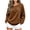 Brown, variant on Women'S Off‑Shoulder Fuzzy Pullover Long Sleeve Loose Sweater, Trendy Winter Fall Clothing