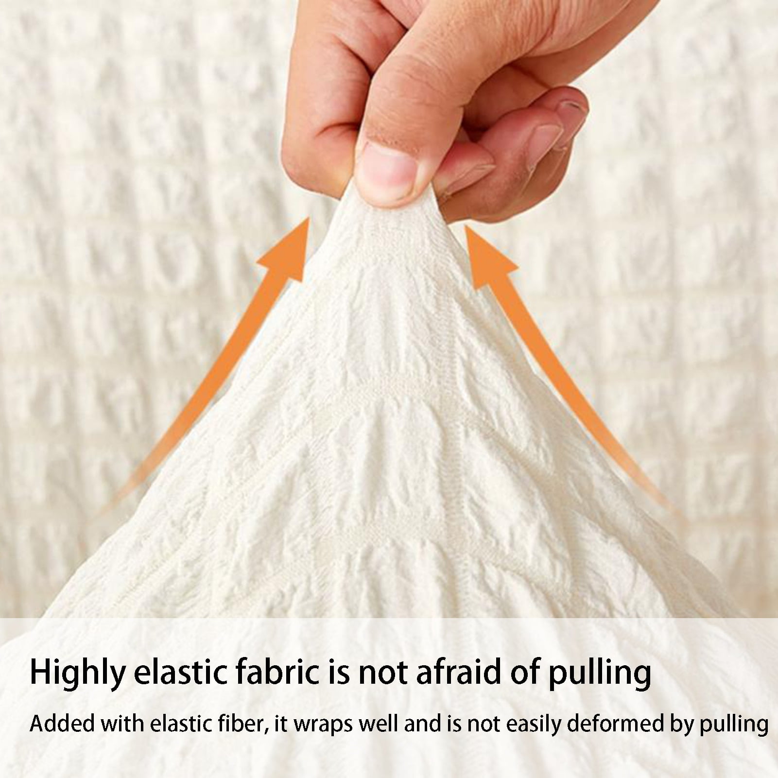 Elastic Sofa Cover with Skirt Armless Sofa Cover Stretch Non-Slip Stretch Washable Protective Cover