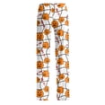 thumbnail image 4 of Satingcolo Halloween Pajama Pants Women Cute Funny Pumpkin Print Pajamas Casual Elastic Waist Palazzo Pants Fall Sleepwear, 4 of 5