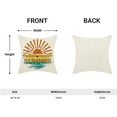 thumbnail image 4 of Summer Outdoor Pillow Covers 18x18 Inch 2 Pcs, Hello Summer and Sea Art Abstract Decorative Throw Pillows,Sunrise Sunset Farmhouse Decor Pillowcase Linen Cushion Cover for Home Couch Sofa Bed, 4 of 5
