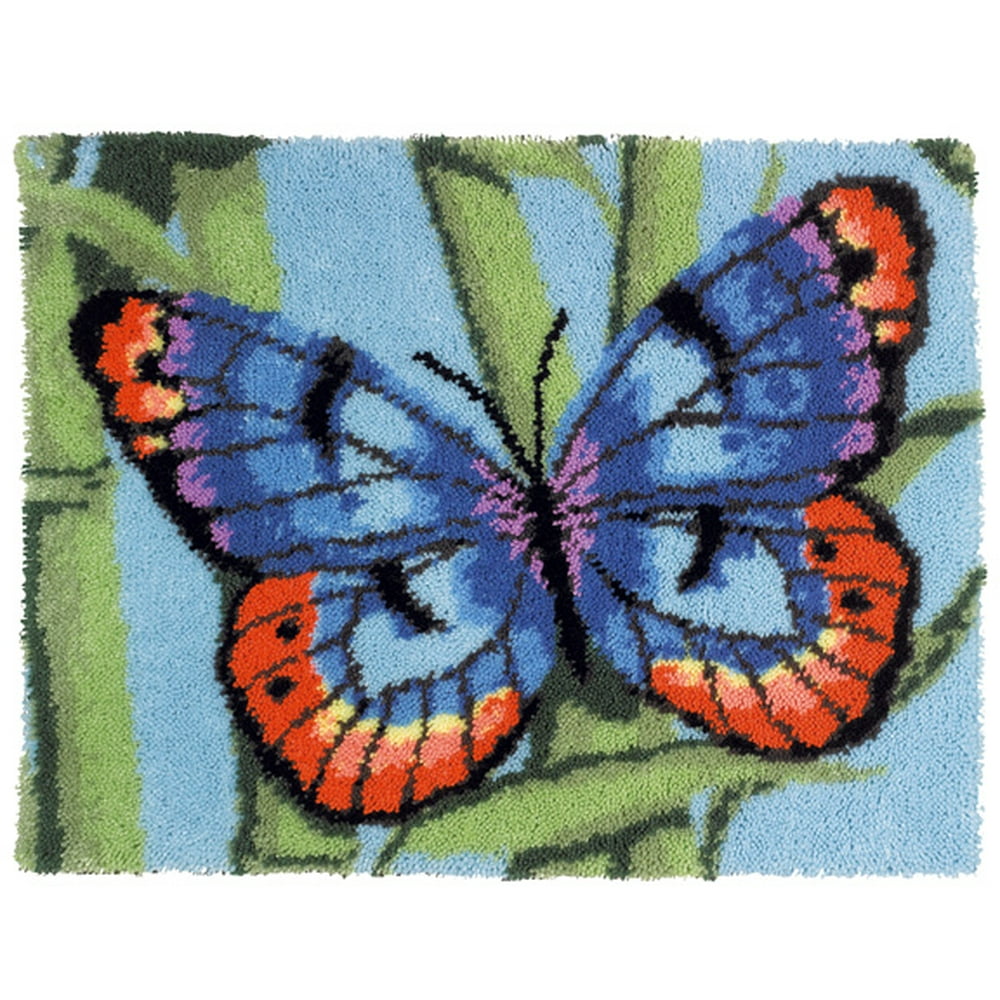 Mary Maxim Brilliant Butterfly Latch Hook Rug Kit