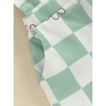 thumbnail image 6 of Bagilaanoe Little Girl Summer Jumpsuit Shorts Toddler Sleeveless Checkerboard Floral Romper Overalls 6M 12M 18M 24M 2T 3T 4T 5T 6T Kids Short Pants Summer Clothes, 6 of 7