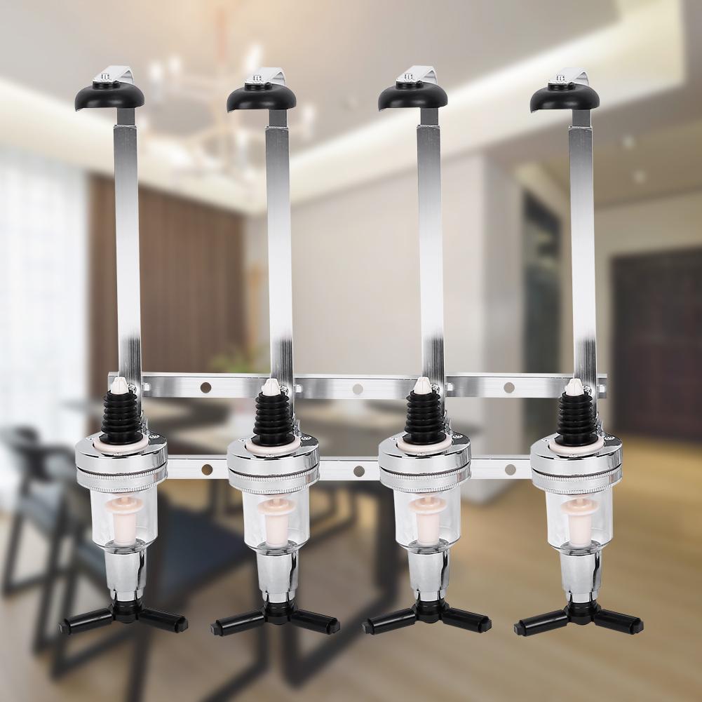 Gupbes 4 Bottle Liquor Dispenser, Top shelf Wall Mounted Liquor