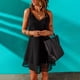 thumbnail image 5 of Vestido corto holgado con tirantes de encaje de color sólido para mujer a la moda de verano para mujer Fridja  hj1251, 5 of 9