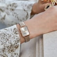 thumbnail image 3 of Victoria Hyde Women's Square Watch, Simple, Retro, Wristwatch, Made in Japan, Quartz, Genuine Leather, Daily Waterproof, Women's, Popular, Mother's Day, Gift, silver/rose gold, Bracelet Type, 3 of 9