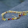 thumbnail image 2 of Multi Color Gemstone Tennis Bracelet, Multi Bracelet, Birthstone Bracelet, Wedding Gift, Sterling Silver Bracelet, Gift for her, 2 of 3
