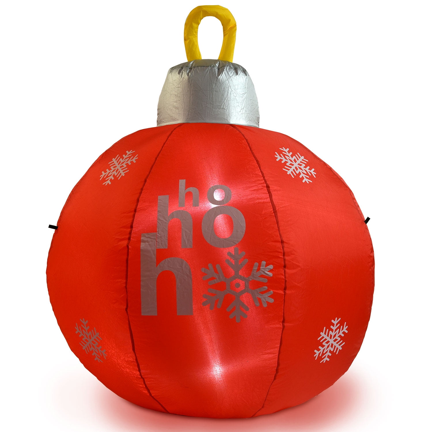 Light Up PVC Inflatable Christmas Ball, 49 Inch Large Outdoor Christmas