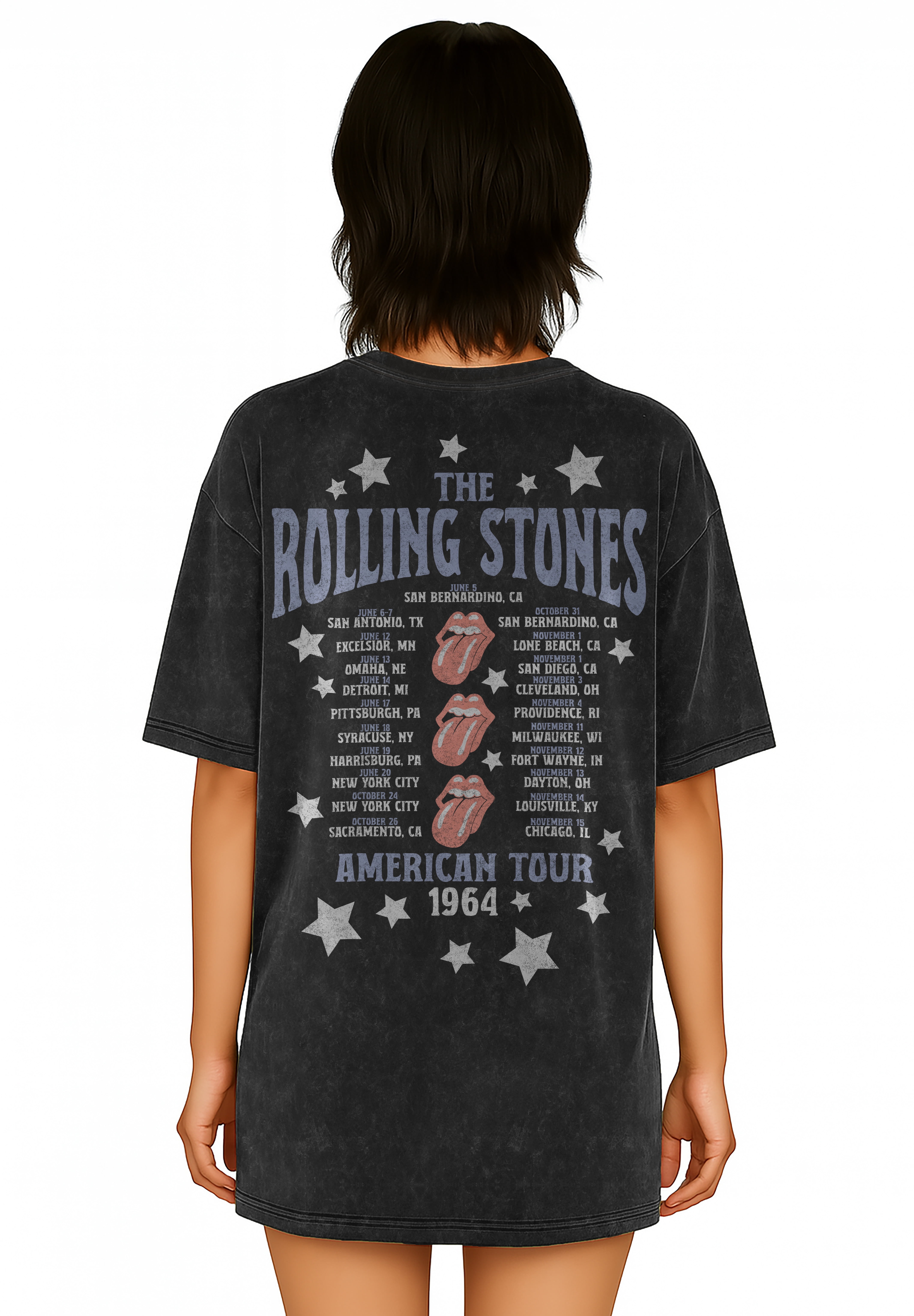 Rolling Stones Women's Oversized Sleep Shirt, Sizes XS-3X