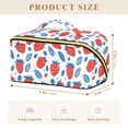thumbnail image 4 of FORMRS Makeup Bag Travel Cosmetic Organizer for Women Fold Flat Zipper Pouch with Handle, Playful Strawberries, 4 of 8