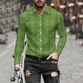 thumbnail image 6 of LIaqionyy Shirts for Men Button down Collared Dress Shirt Christmas Long Sleeve Plaid Business Work Casual Tops, 6 of 7