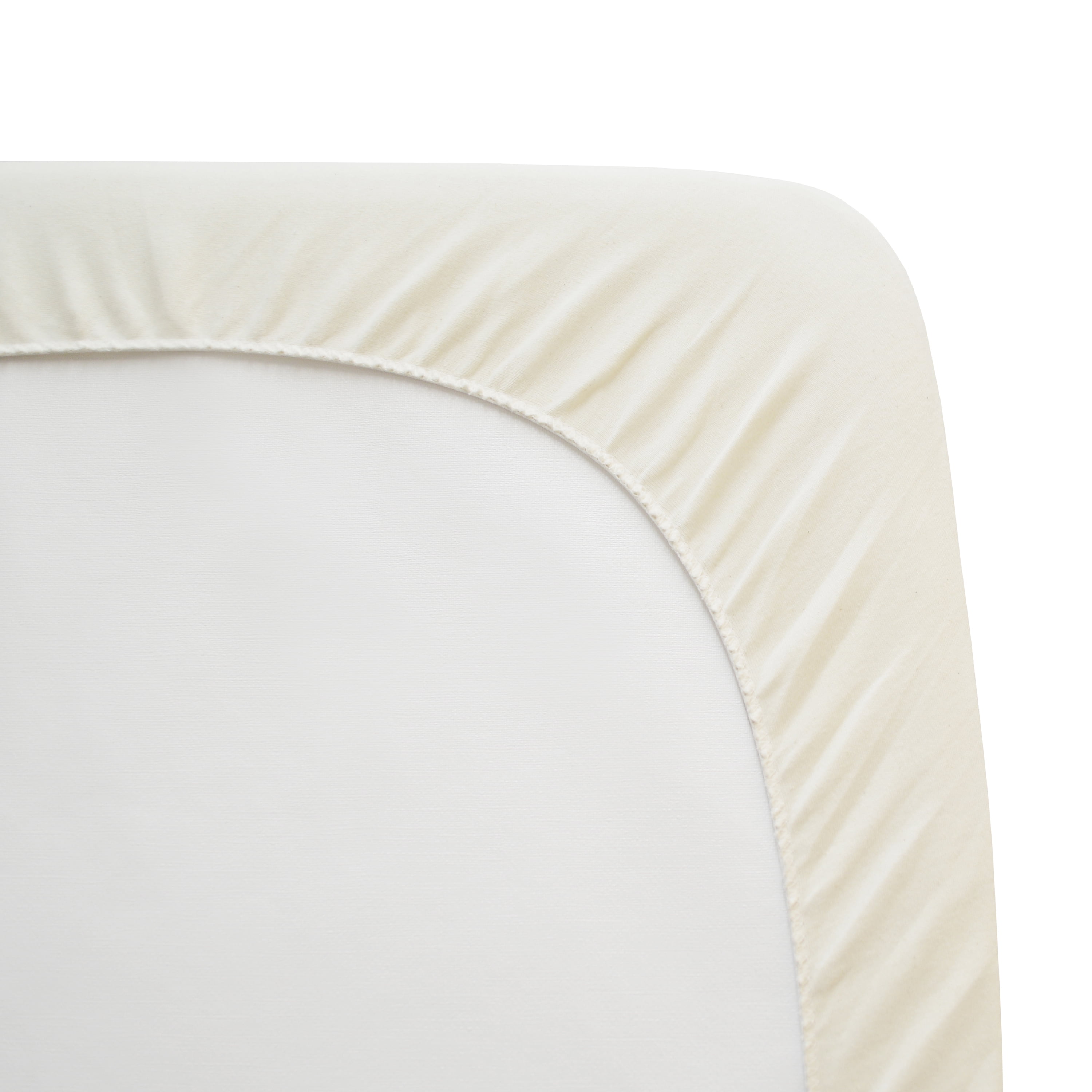TL Care 18" x 36" Knit Fitted Cradle/Bassinet Sheet Made with Organic Cotton in Natural Color Soft Breathable for Boys and Girls