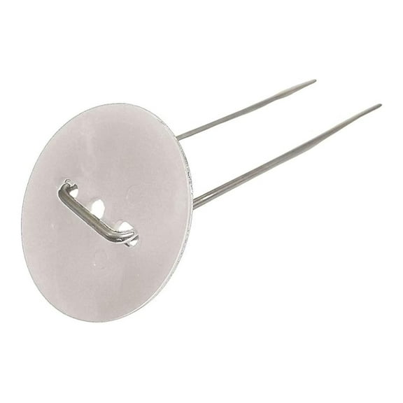 Ground Staples & Stakes 100 Pack - Landscape Fabric Pins for Weed Barrier, Moisture Barrier, Ground Cover - 6 Inch U-Shape Garden Staples - White