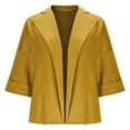 thumbnail image 4 of wdsxpo Jackets for Women Cardigans Lightweight Jacket Casual Long Sleeve Lapel Coat Solid Color Open Front Oversized Jackets, 4 of 6