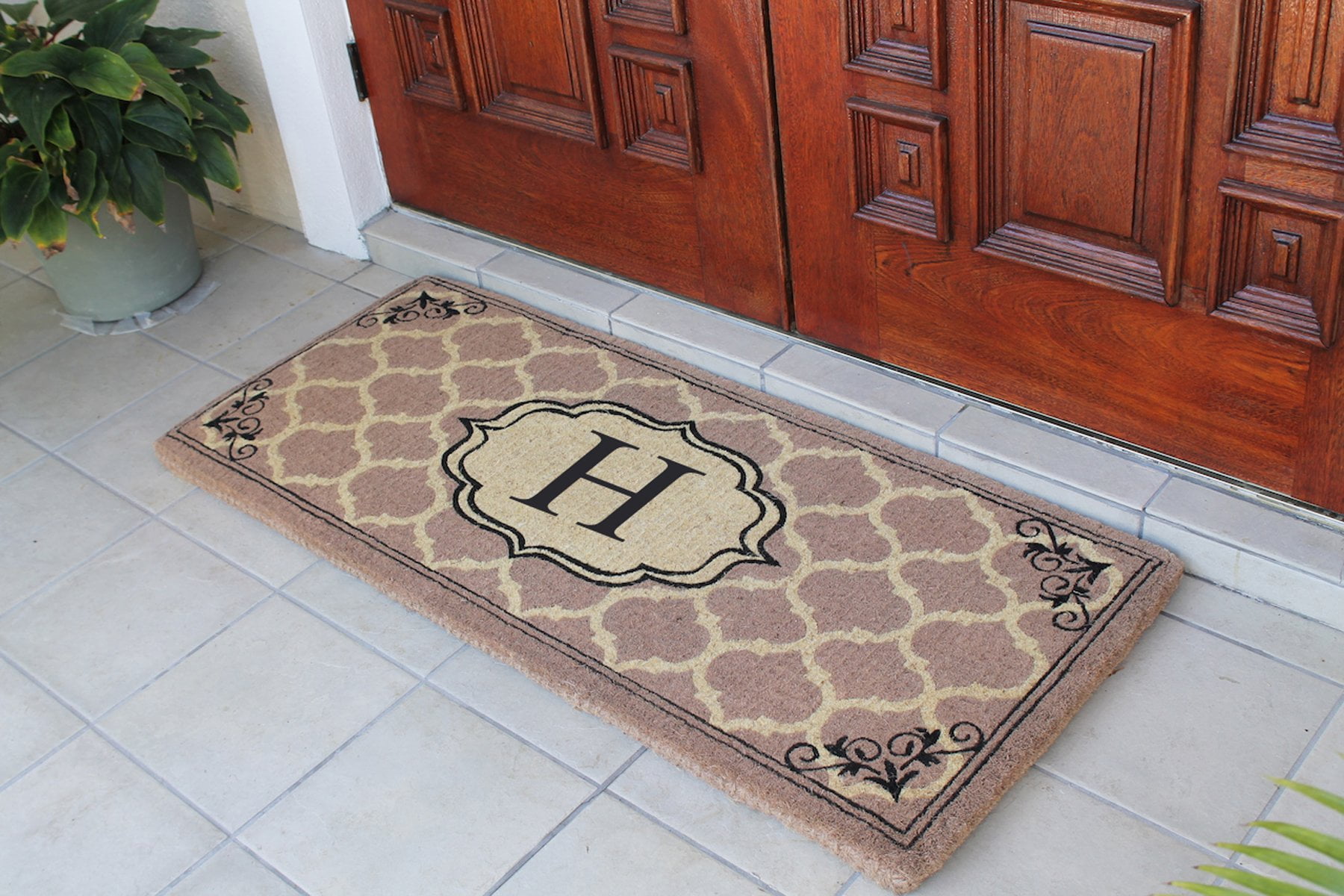 A1HC First Impression Gayle Ogee Extra Thick, Double Doormat, Large