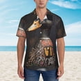thumbnail image 2 of Balery Graffiti Cool Duck Camisas hawaianas de manga corta para hombre, camisas playeras de corte holgado, camisas de vacaciones con botones,XX-Large, 2 of 7