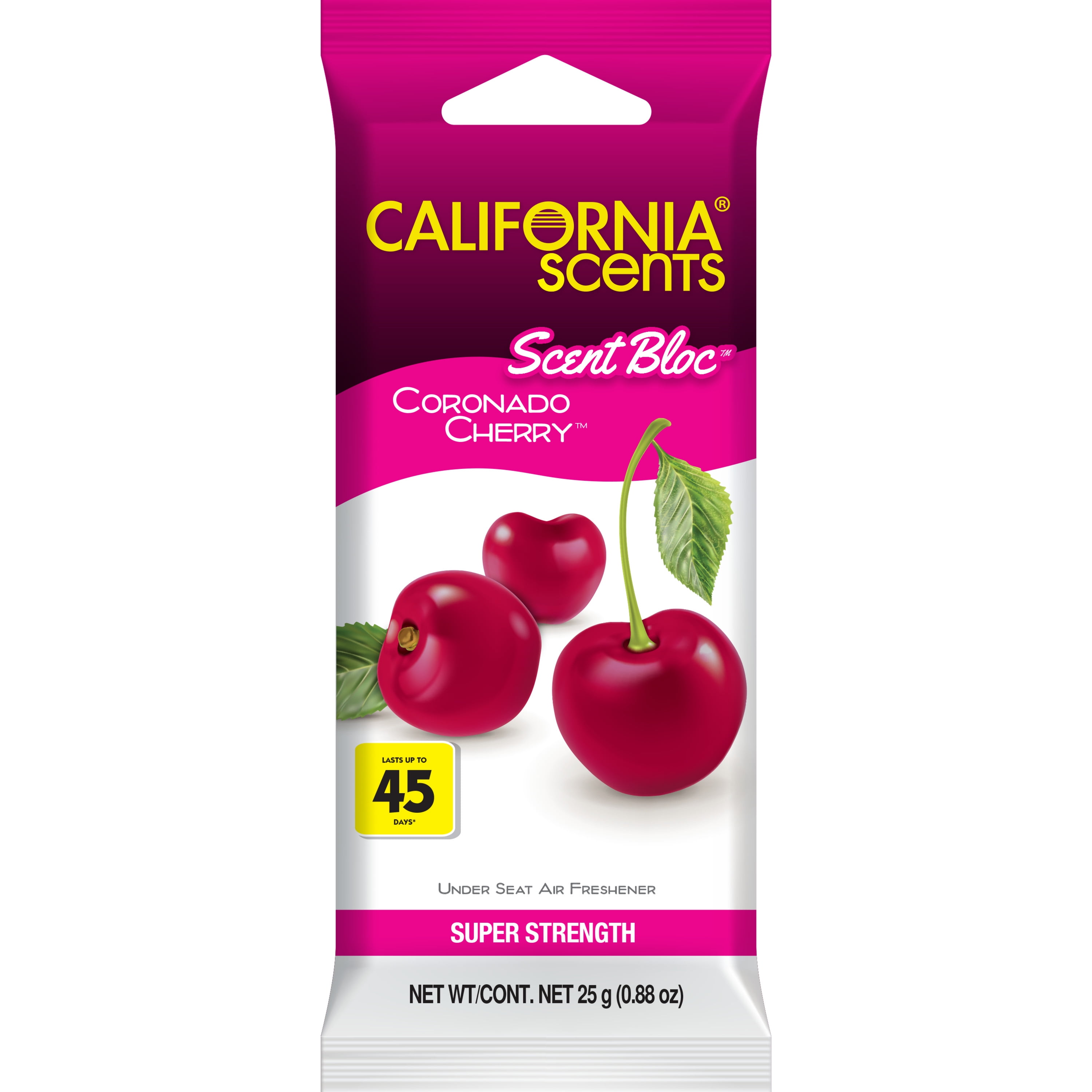  California Scents Car Air Freshener and Odor Neutralizer, Set  of 6 Power Bloc Air Fresheners for Home and Car, Coronado Cherry, Fresh and  Bold, 0.88 Oz Each : Everything Else