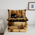 thumbnail image 5 of meiyoeat Safari Animal Bear Full Size Comforter Sets For Kids,Vintage Farmhouse Lodge Bedding Comforter Set For Boys,Black Reversible,3 Pieces, 5 of 7