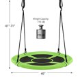 thumbnail image 2 of Gymax 40'' 770 lbs Flying Saucer Tree Swing Kids Gift w/ 2 Tree Hanging Straps Green, 2 of 10