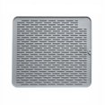 thumbnail image 1 of 45 × 40 cm (gris), tapete grande de silicona para secar platos con cepillo de esponja de silicona para platos, tapete para escurridor de platos, salvamanteles, accesorio de cocina resistente al calor, 1 of 4