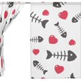 thumbnail image 3 of Coolnut Fish Bone Hearts Semi Sheer Curtains Window Voile Drapes Panels Treatment-55x78in for Living Room Bedroom Kids Room, 2 Pieces, 3 of 4