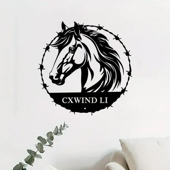 Custom Personalized Horse Ranch Metal Sign, Custom Horse Farm Decor, Barn Wall Sign, Horse Lovers Gift, Outdoor Metal Wall Sign