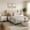 3pc-Beige, variant on Noelse 3-Piece Bedroom Furniture Set, Queen Size Bed Frame with Upholstered Headboard & 2 Nightstands, Under Bed Storage, Noise-Free, Beige and White