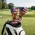 thumbnail image 5 of Yuyamidu Highland Cow Golf Head Covers, American Flag Golf Club Head Covers Waterproof Leather Club Protection, Designed to Fit Driver Fairway Wood Hybrid, 5 of 8