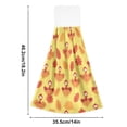 thumbnail image 2 of Haosy 2 Pack Kitchen Wash Cloths with Hanging Loops Absorbent Absorbent Quick Drying Hand Towels, Cartoon Turkeys and Leaf, 2 of 7